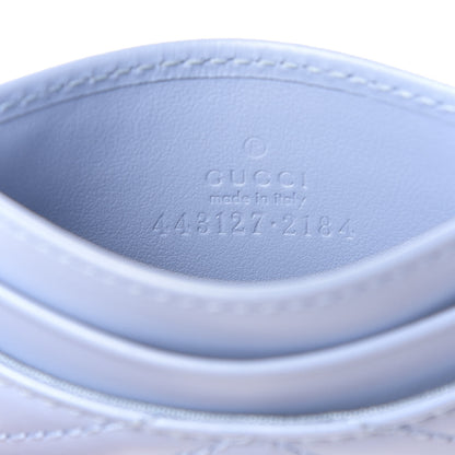 Gucci Calfskin Matelasse GG Marmont Card Holder Porcelain Light Blue 6 of 7