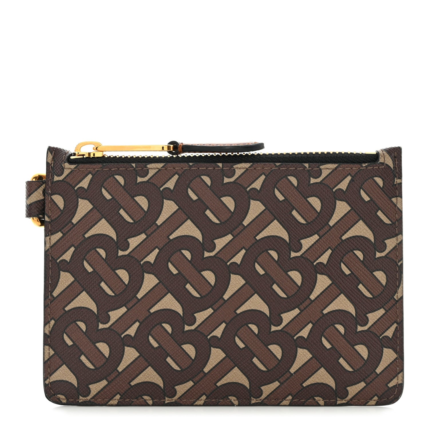 Burberry E-Canvas Monogram Alec Zip Pouch Bridle Brown 1 of 7