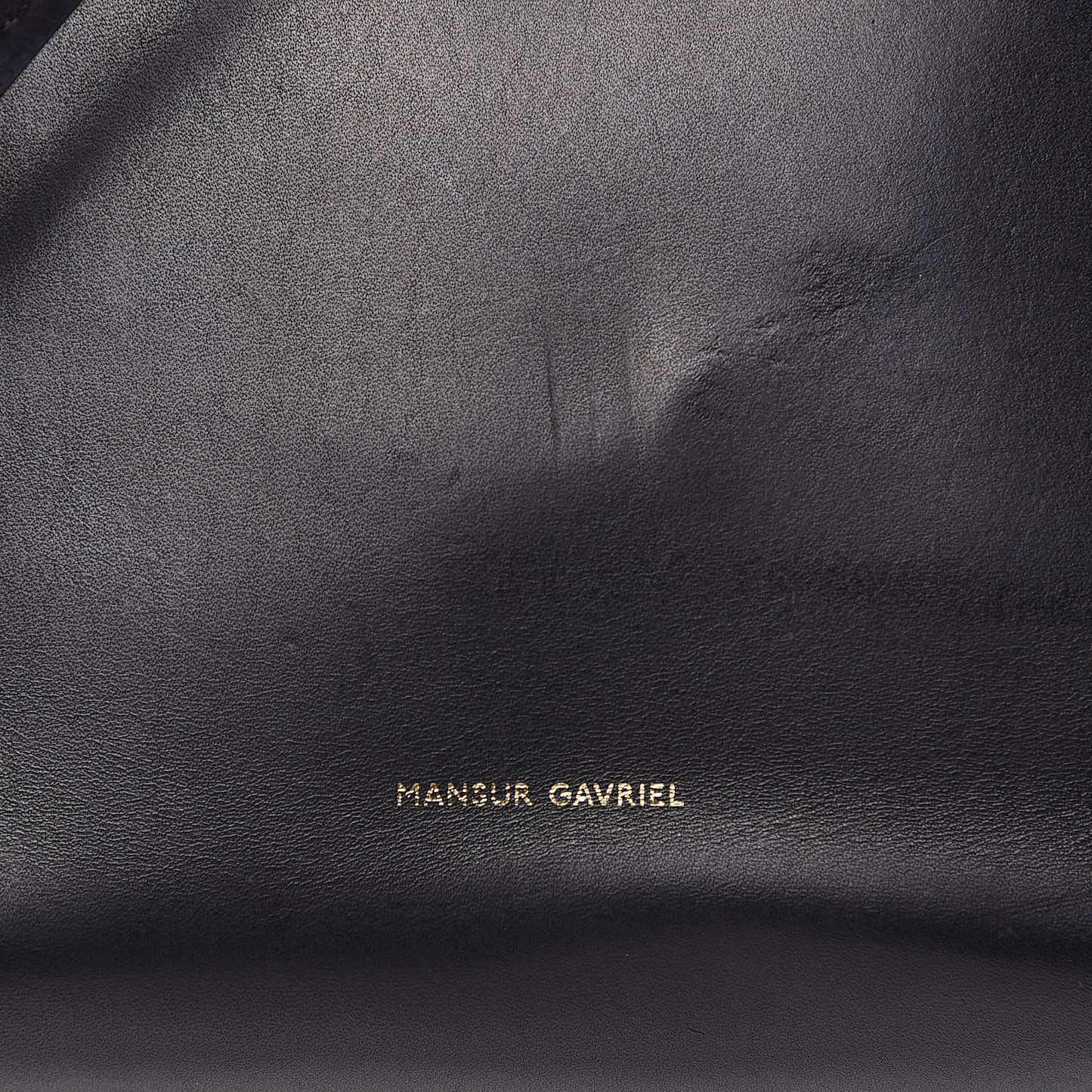 Calfskin Mini Bucket Bag Black Flamma