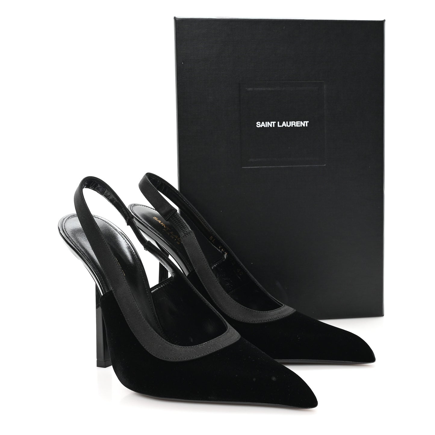 Velluto Master Raso Regale Victoire 115 Slingback Pumps 40 Black