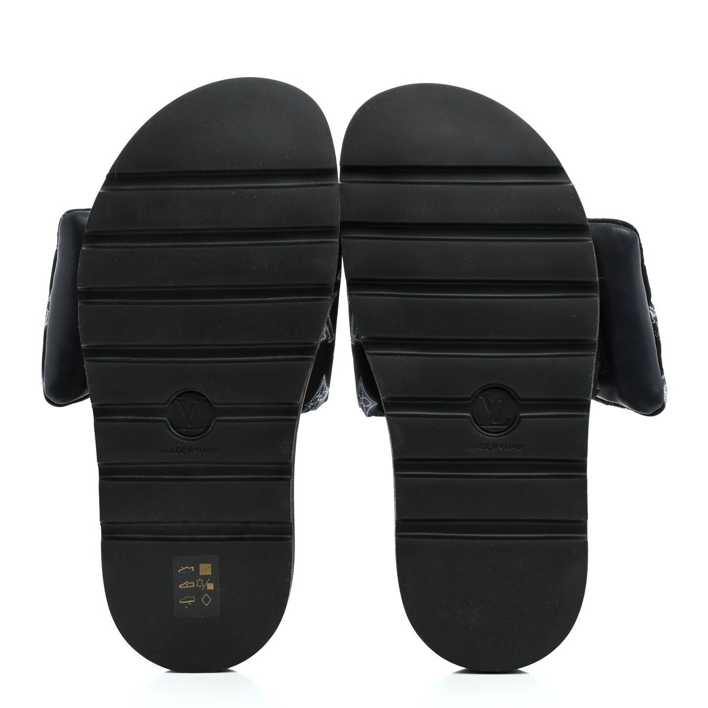 Nylon Monogram Womens Pool Pillow Comfort Mules 40 Navy Blue