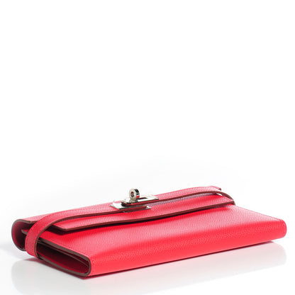 Hermes Epsom Kelly Tri-Fold Wallet Rouge Vif 8 of 15