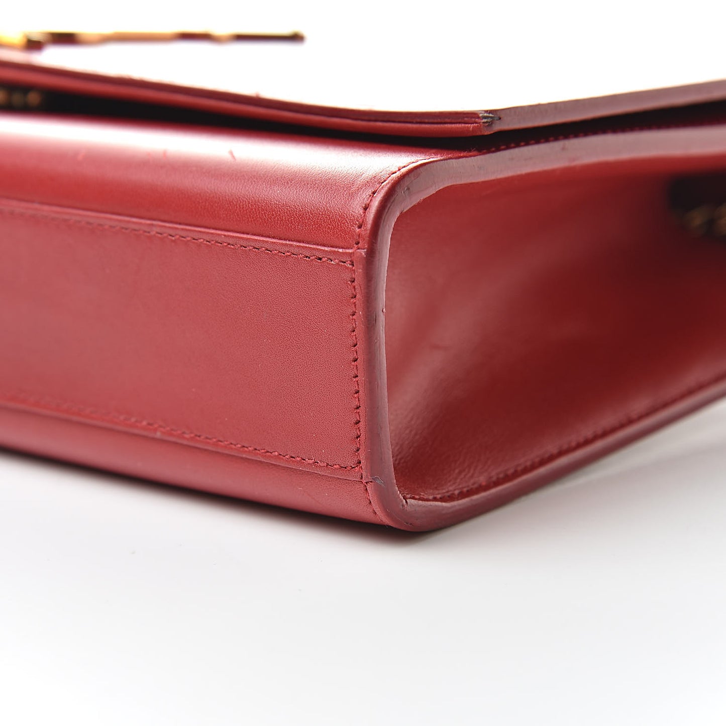Smooth Calfskin Medium Classic Monogram Kate Tassel Satchel Lipstick Red