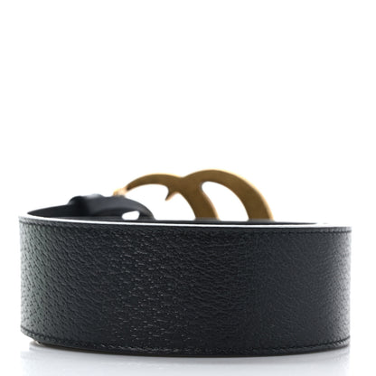 Gucci Textured Dollar Calfskin Double G 40mm Belt 80 32 Black 2 of 4