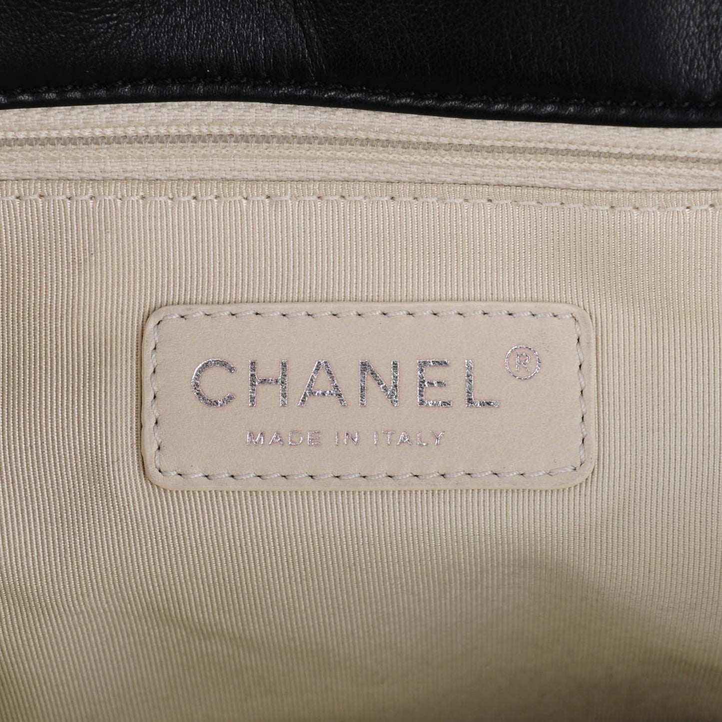 Lambskin Jumbo Canebiers Net Flap Black