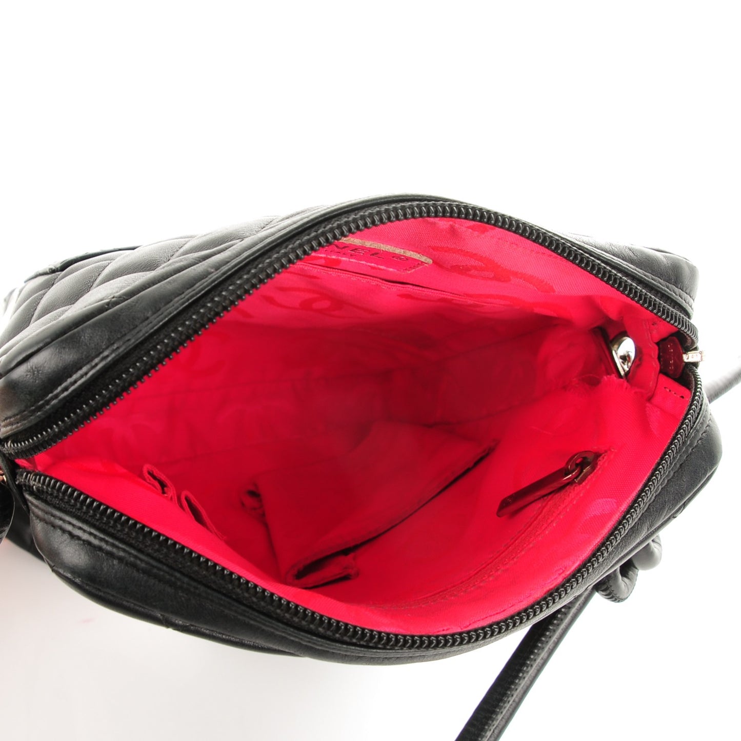Calfskin Cambon Medium Messenger Black White