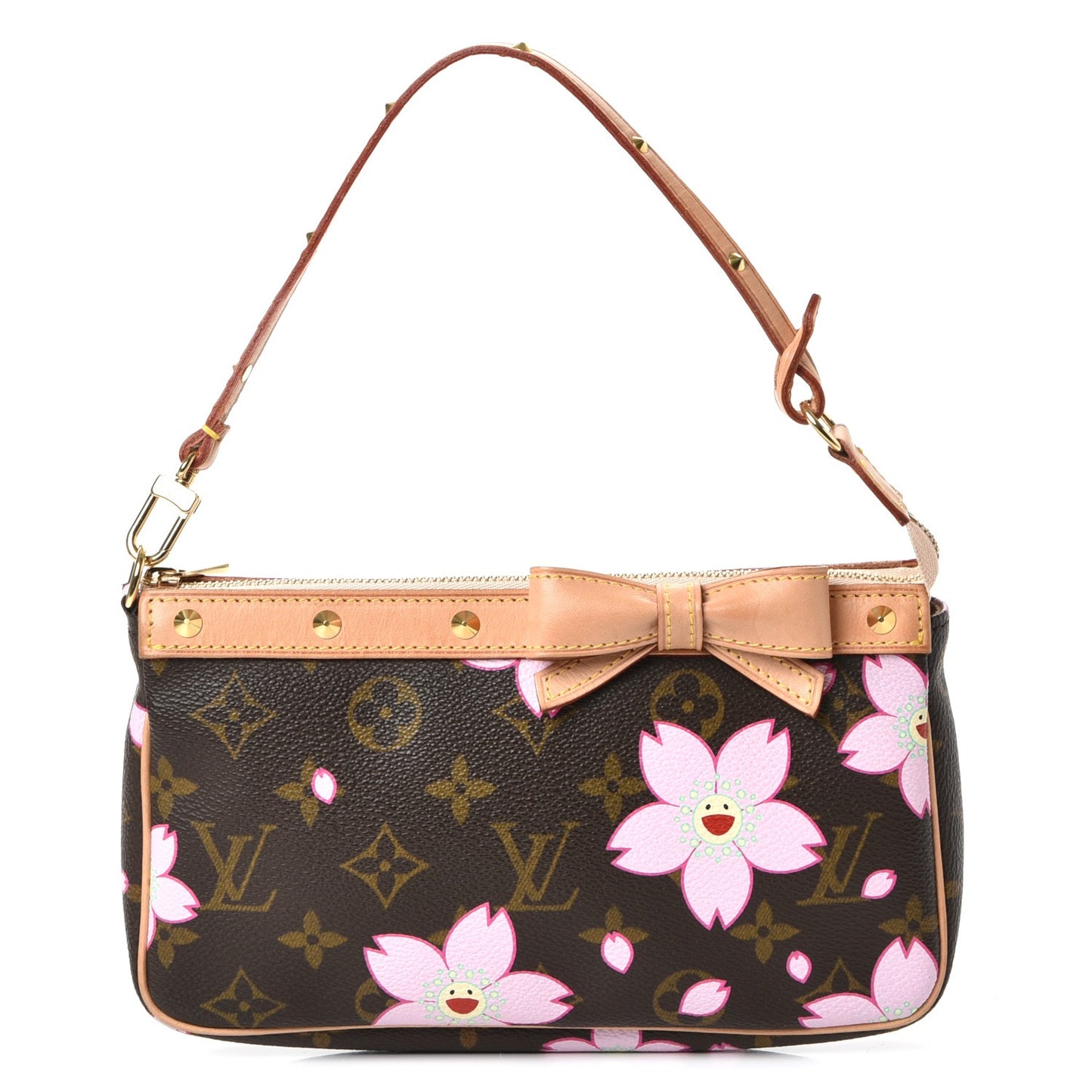 Monogram Cherry Blossom Pochette Accessories Brown