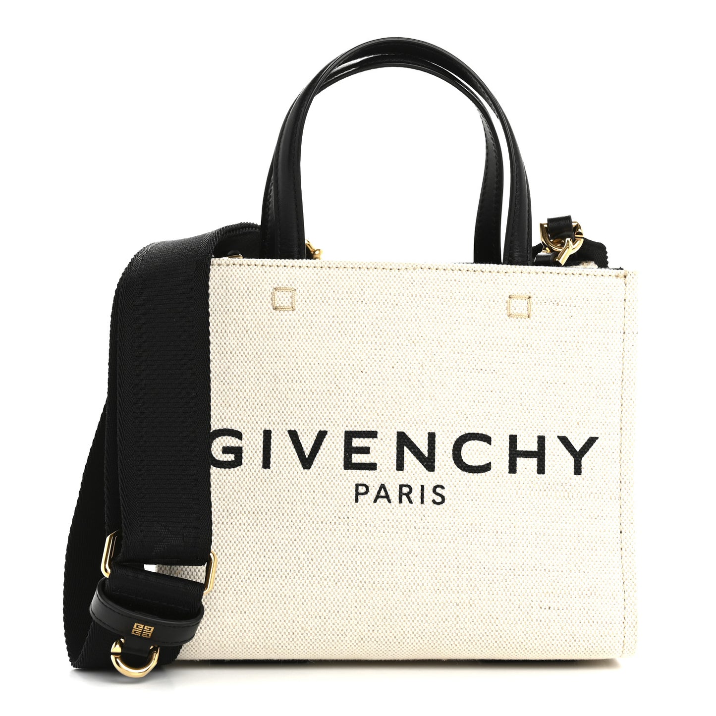 Canvas Mini G-Tote White Black