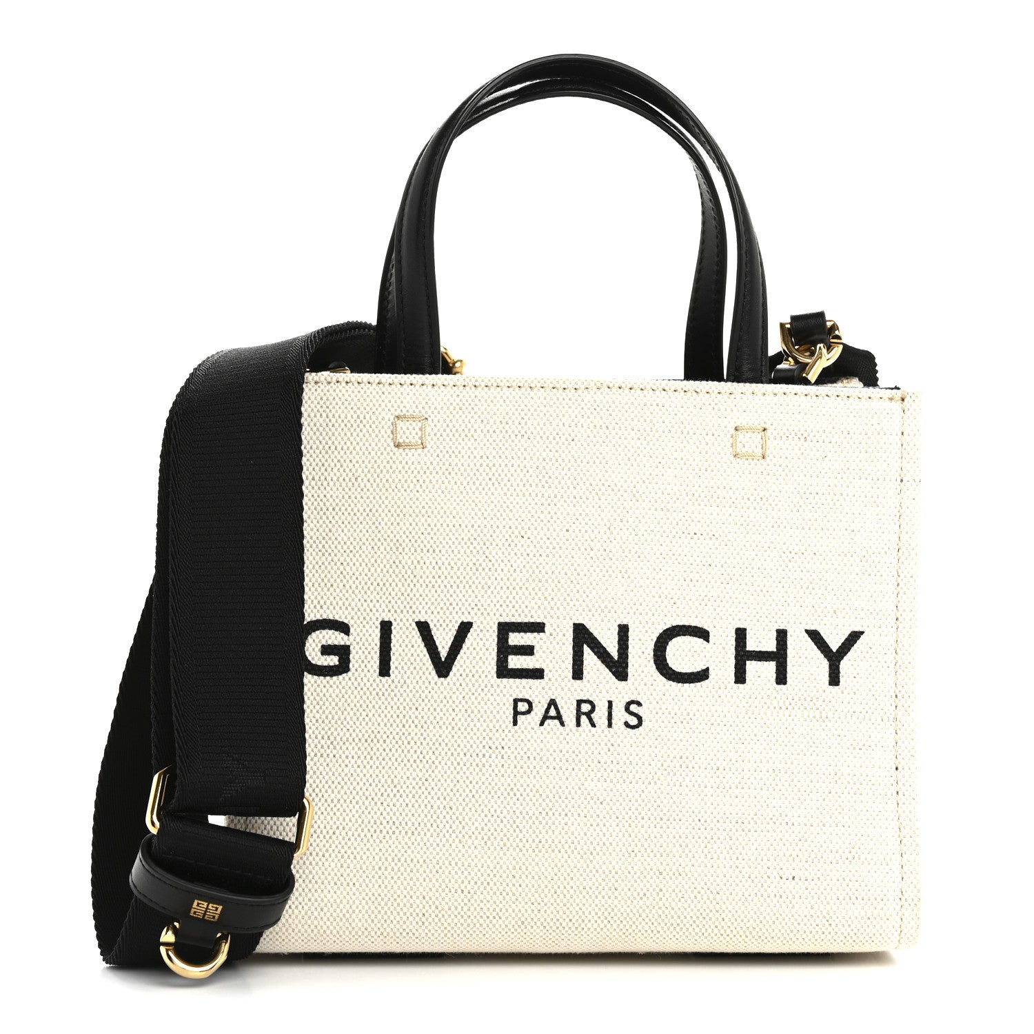 Givenchy Canvas Mini G-Tote White Black 1 of 12