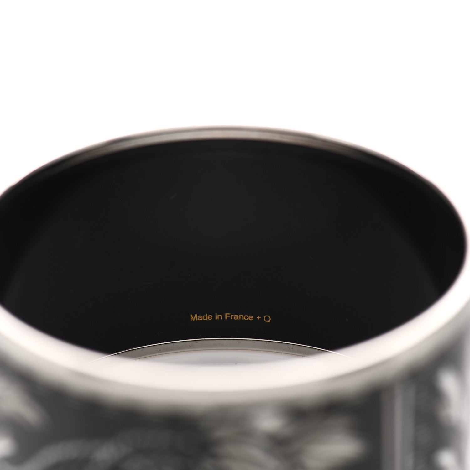 Hermes Enamel Printed Extra Wide Brazil Bracelet 65 4 of 5
