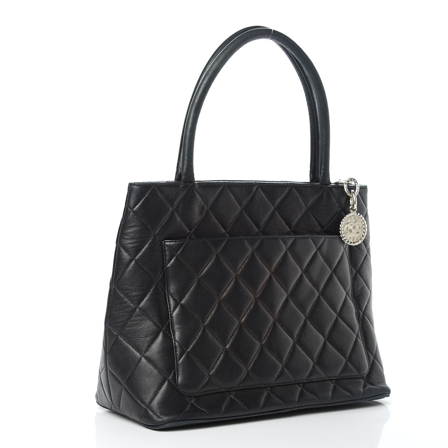Chanel Lambskin Quilted Medallion Tote Black 3 of 20