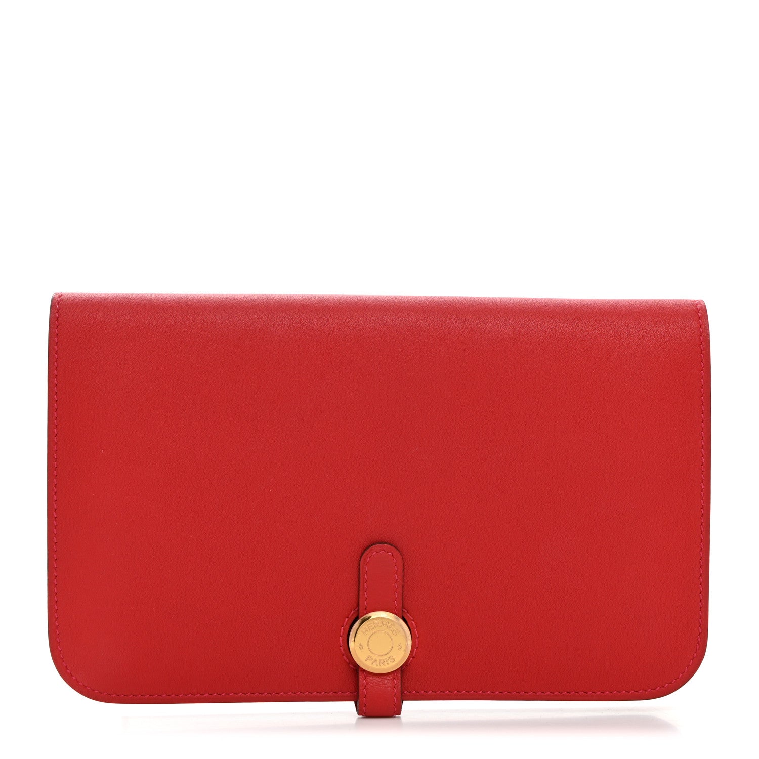 Hermes Swift Dogon Duo Wallet Rouge Casaque 1 of 7