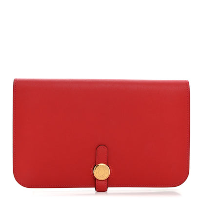 Hermes Swift Dogon Duo Wallet Rouge Casaque 1 of 7