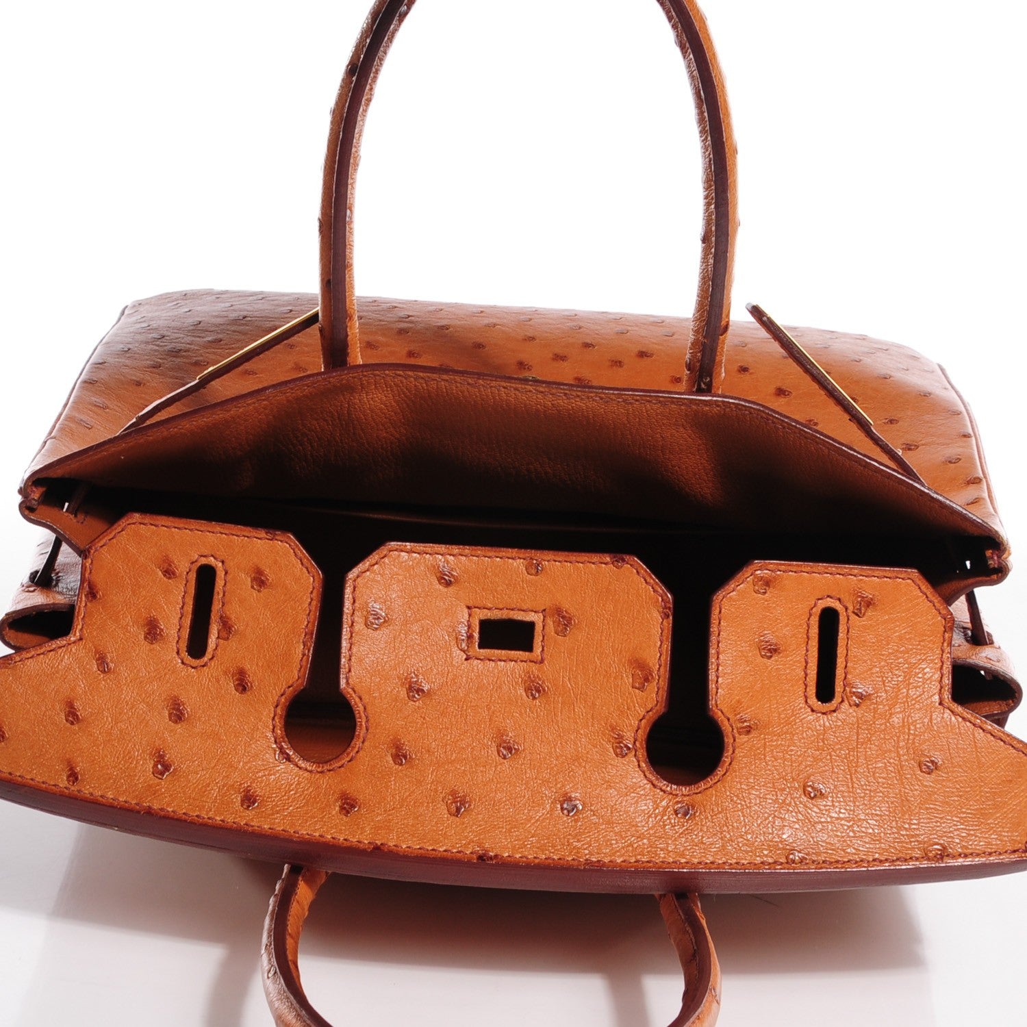 Hermes Ostrich Birkin 30 Cognac 11 of 26
