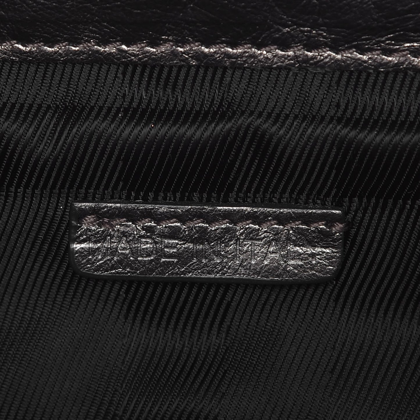 Metallic Calfskin Quilted Mini Manor Tote Pewter