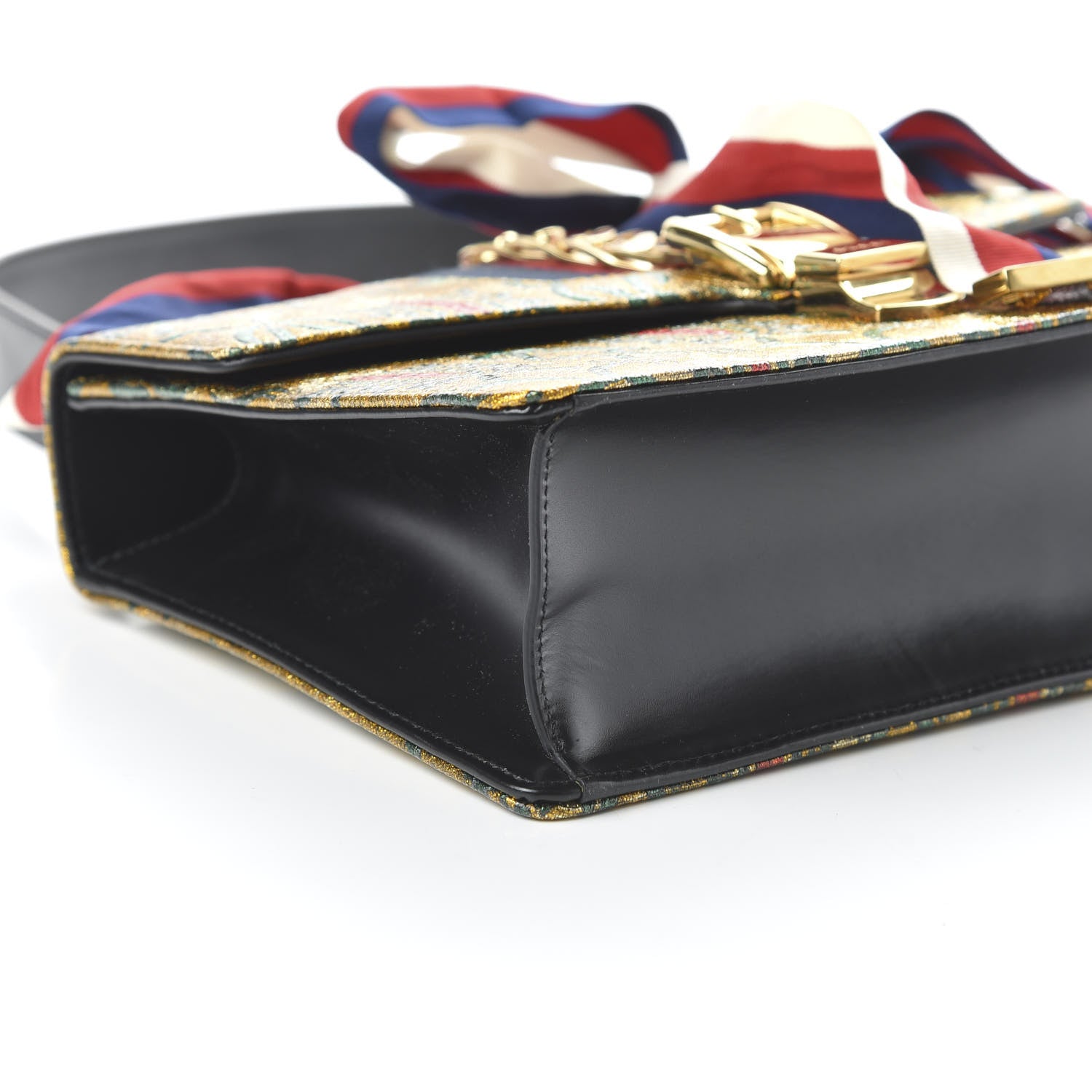 Gucci Iridescent Brocade Small Sylvie Shoulder Bag Gold 6 of 10
