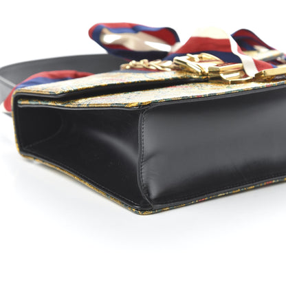 Gucci Iridescent Brocade Small Sylvie Shoulder Bag Gold 6 of 10