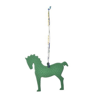 Hermes Epsom Togo Petit H Horse Bag Charm Raisin Bambou 1 of 5