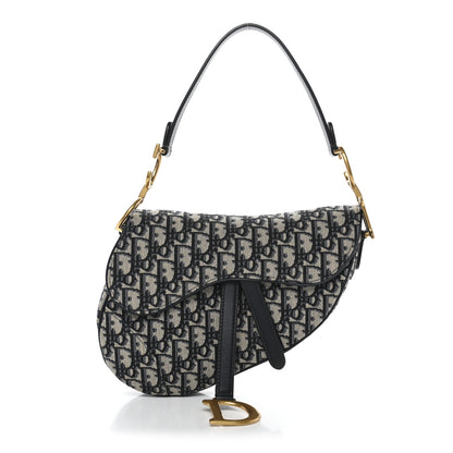 Christian Dior Oblique Saddle Bag Blue 1 of 10