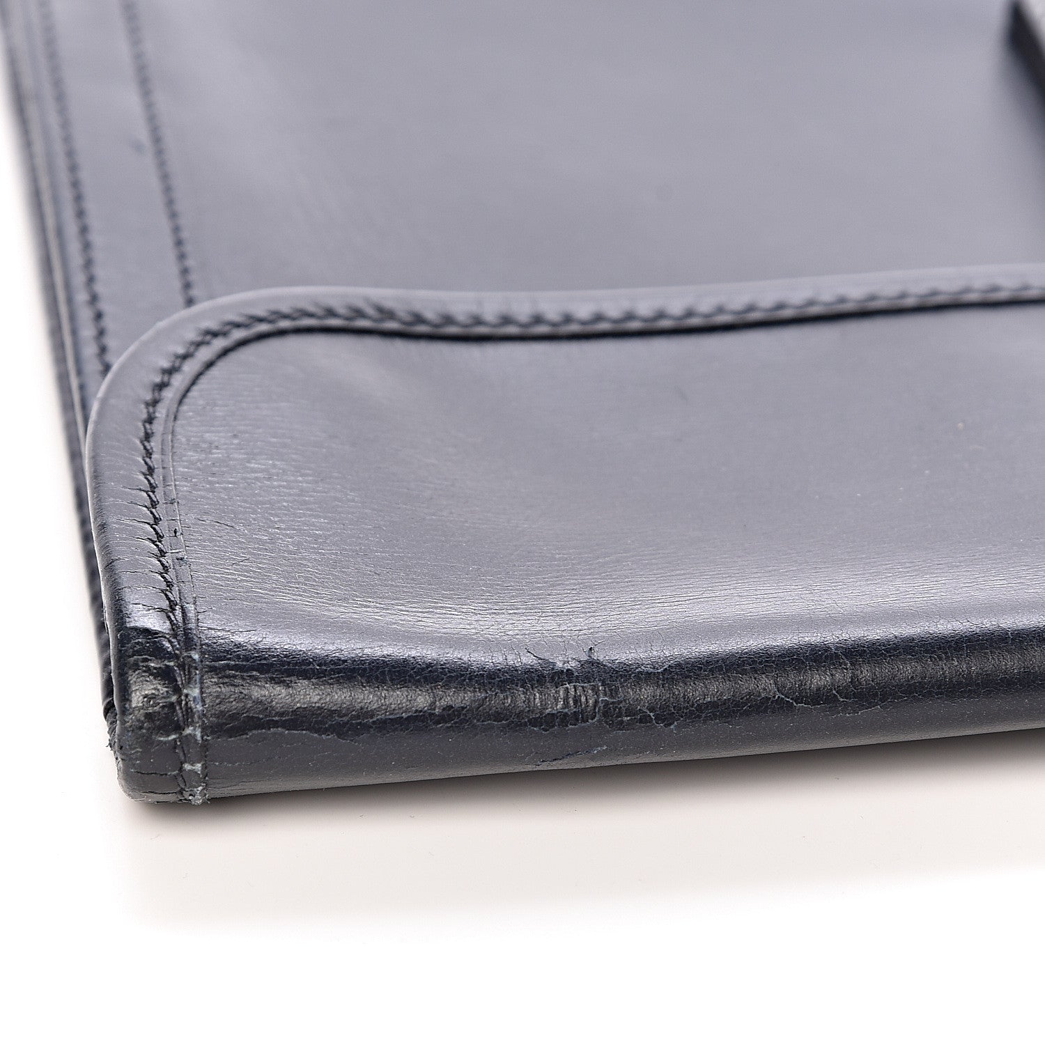 Hermes Box Calf Jige PM Clutch Bleu Marine 8 of 9