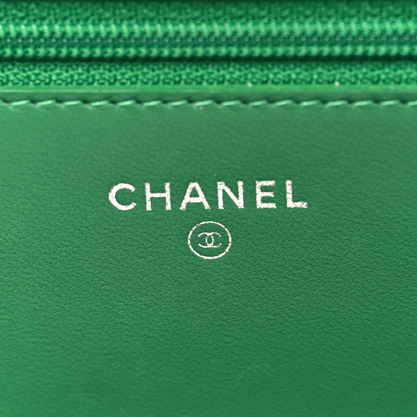Lambskin Quilted Boy Wallet On Chain WOC Green