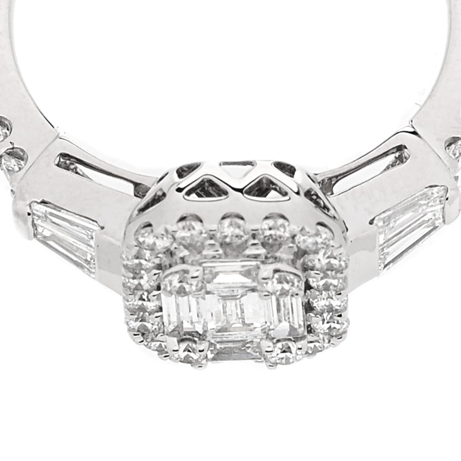 Parker & West by FASHIONPHILE 18K White Gold Diamond .75ct Baguette Cut Ring 49 5 7 of 9