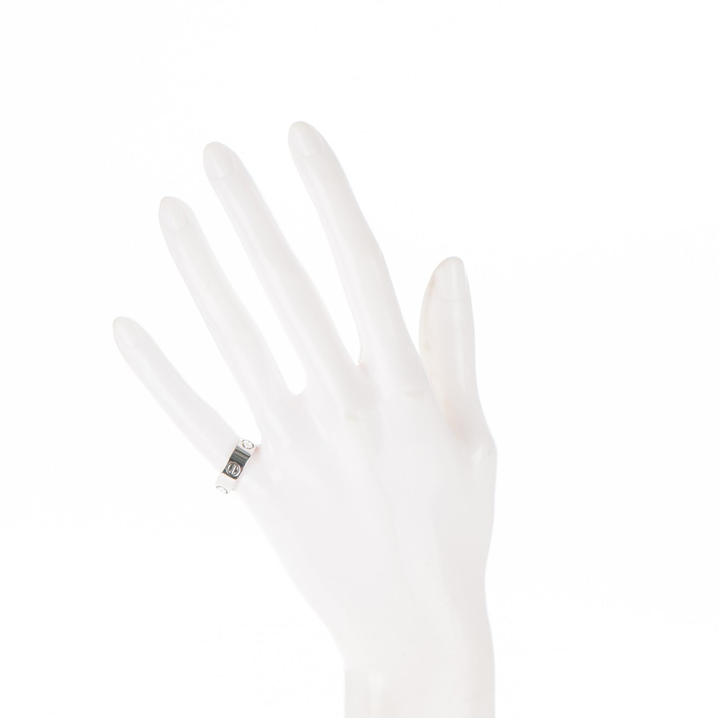 Platinum 5.5mm LOVE Ring 49 4.75