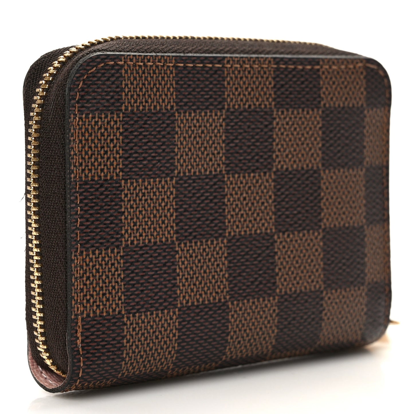 Damier Ebene Zippy Coin Purse Rose Ballerine
