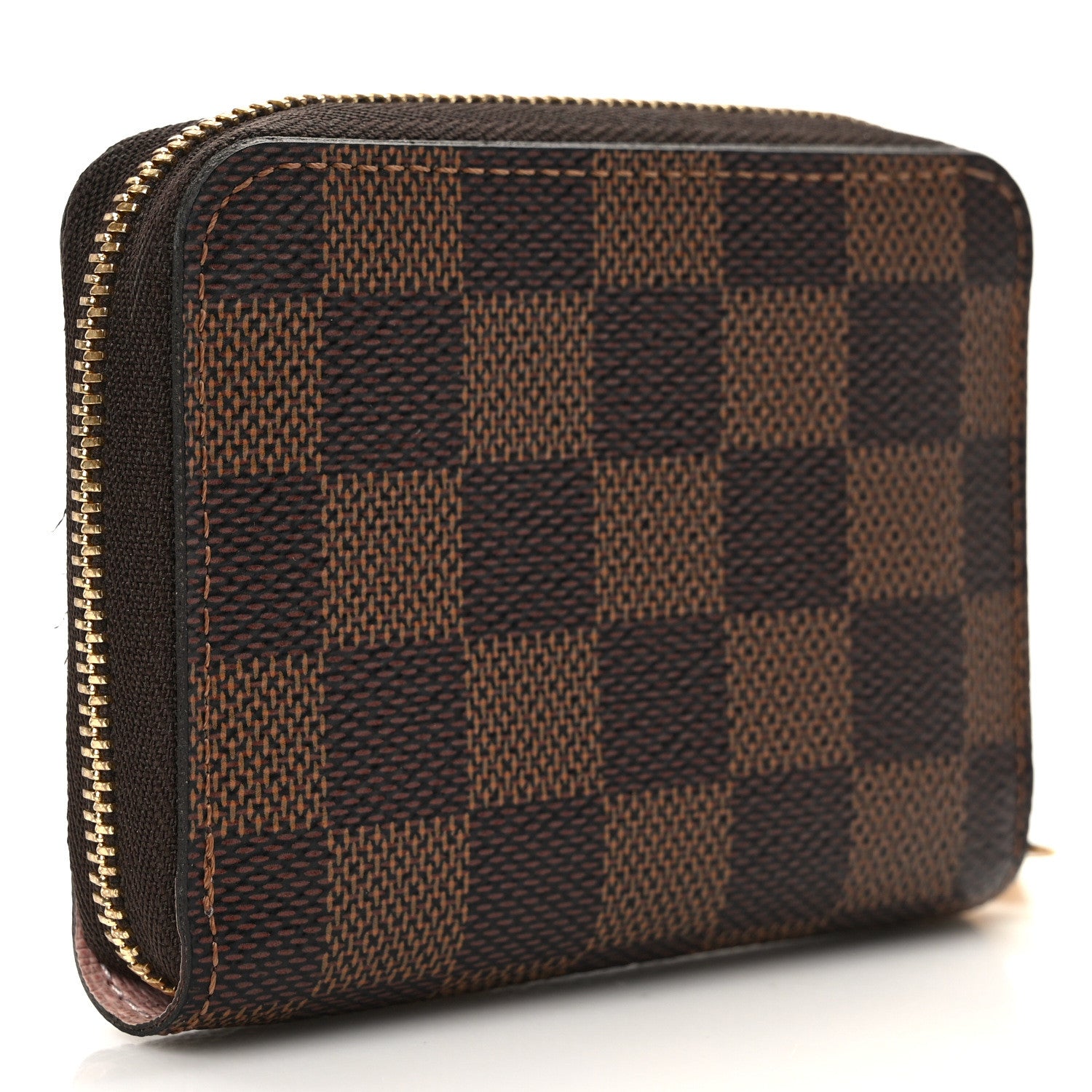 Louis Vuitton Damier Ebene Zippy Coin Purse Rose Ballerine 3 of 8