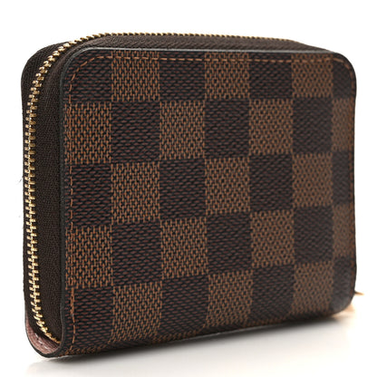 Louis Vuitton Damier Ebene Zippy Coin Purse Rose Ballerine 3 of 8