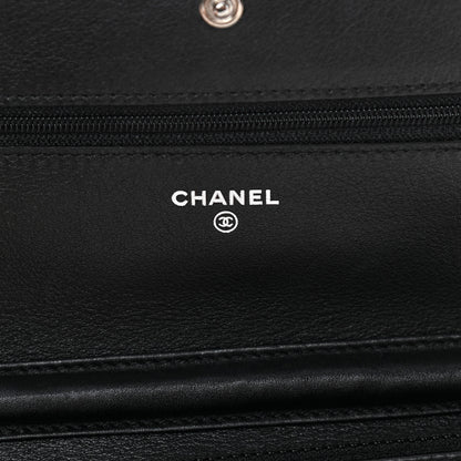 Chanel Caviar Timeless CC Wallet On Chain WOC Black 7 of 13