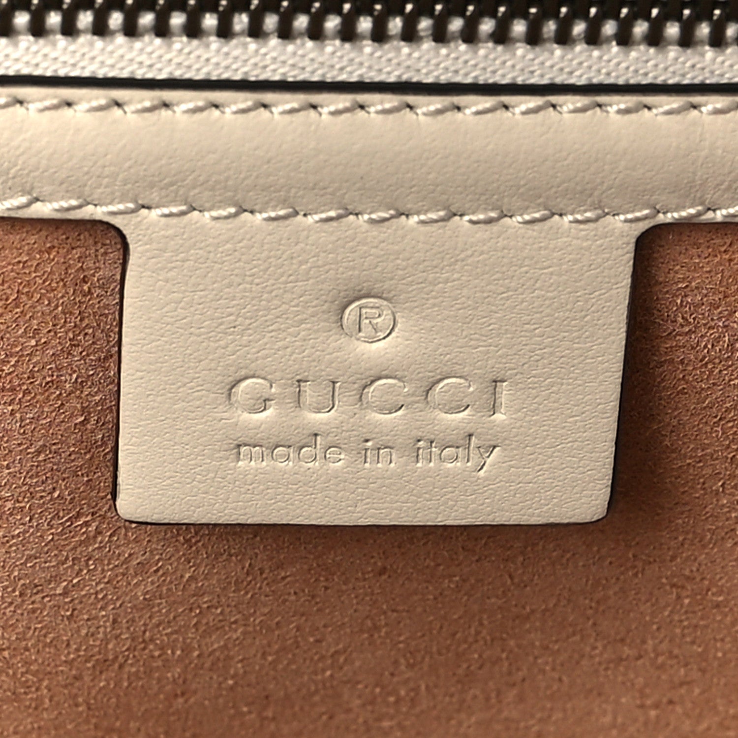 Gucci Calfskin Matelasse Sylvie Web Small GG Marmont Top Handle Shoulder Bag White 6 of 9