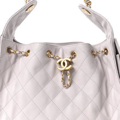 Chanel Caviar Quilted Small Chanel 25 Handbag Lilas Lilac 8 of 10