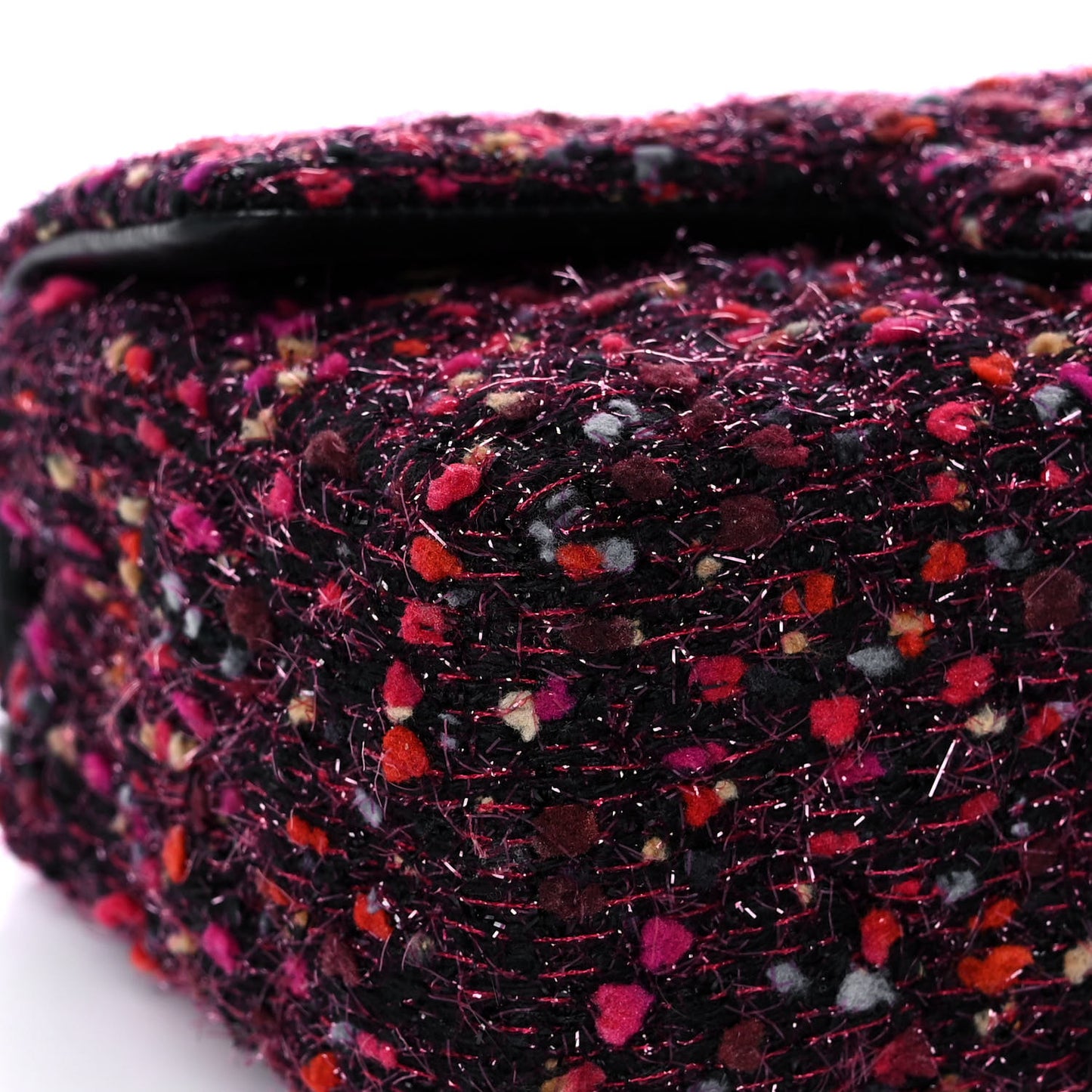 Tweed Quilted Mini Rectangular Flap Pink Multicolor