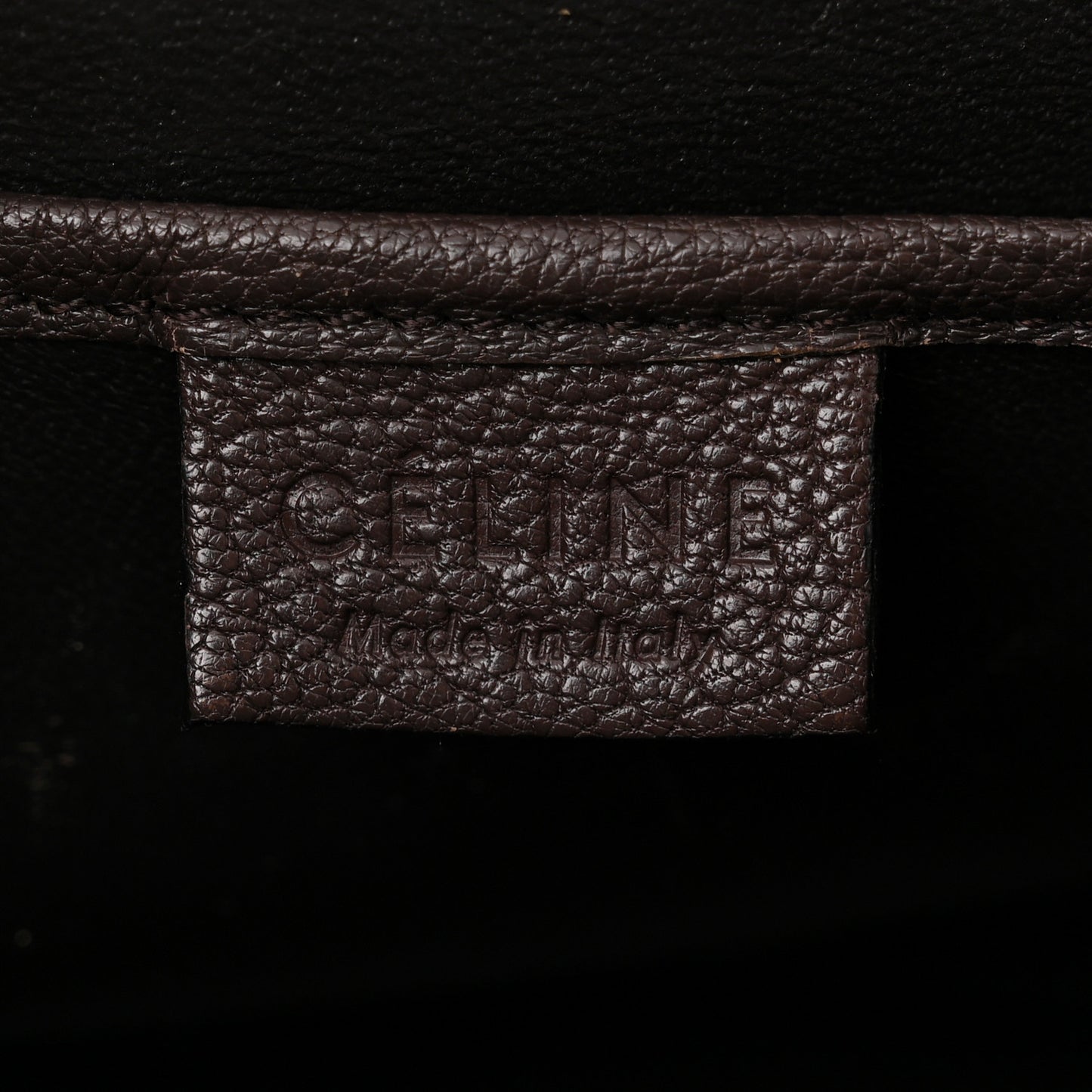 Drummed Calfskin Nano Luggage Brown