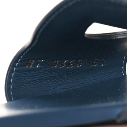 Christian Dior Calfskin D-Club Mule Sandal 37 Navy 12 of 14
