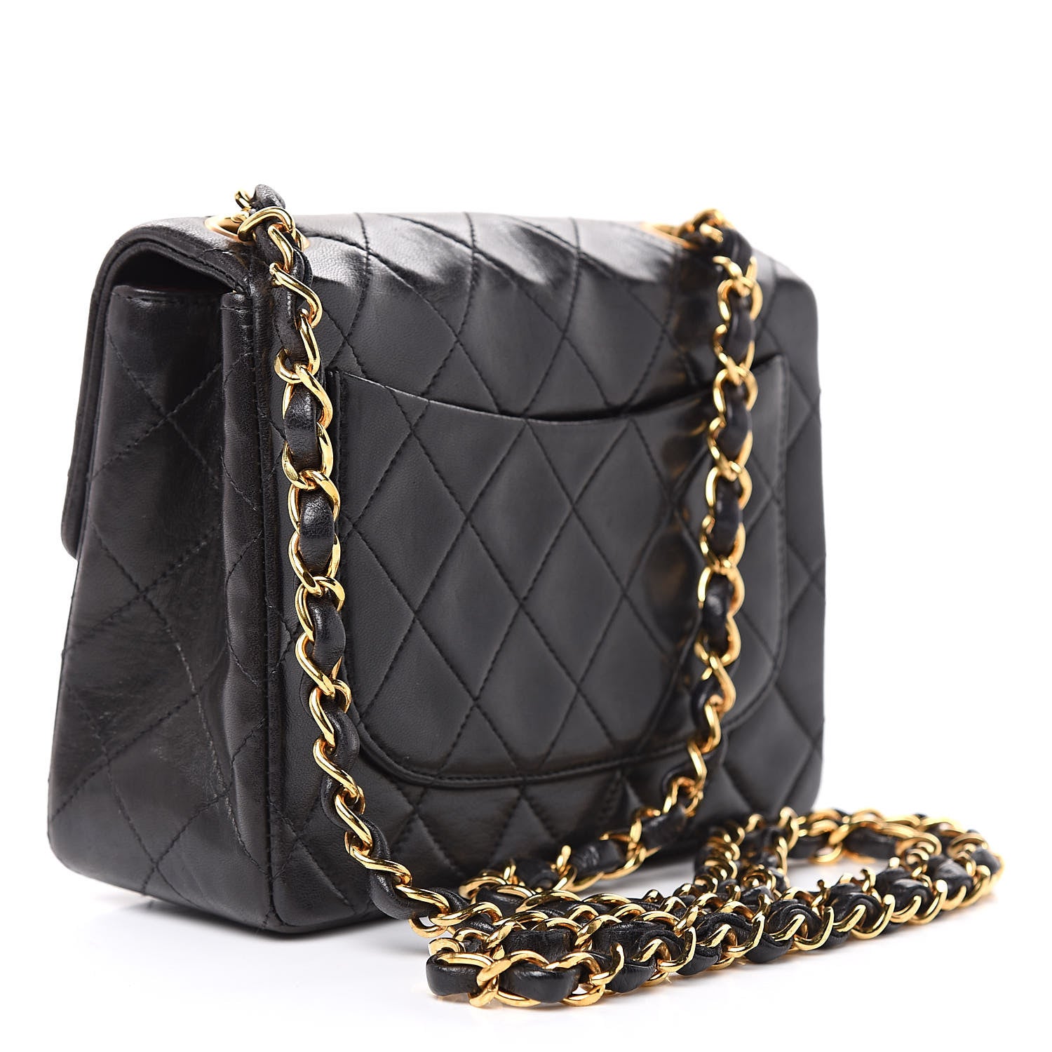 Chanel Lambskin Quilted Mini Square Flap Black 3 of 12