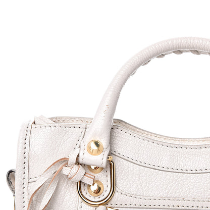 Balenciaga Chevre Gold Metallic Edge Hardware Mini City White 11 of 11