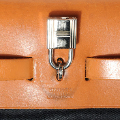 Hermes Toile Herbag PM 30 Black and Natural 11 of 12
