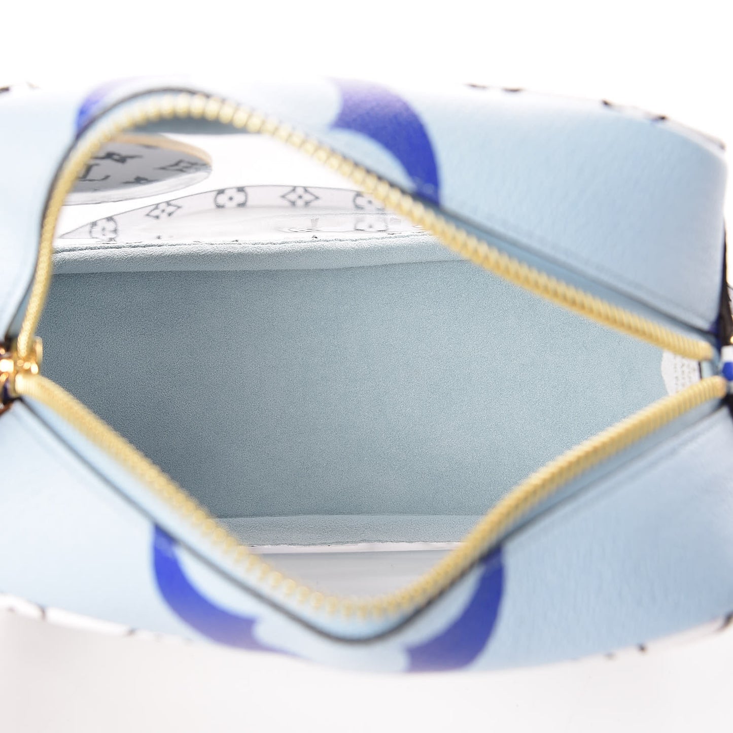 Monogram Giant Portofino Beach Pouch Blue