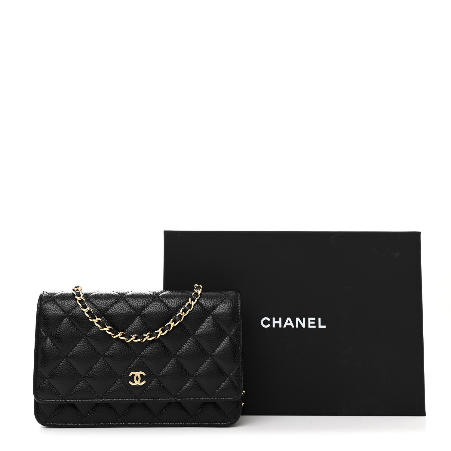 Chanel Caviar Quilted Wallet on Chain WOC Black 12 of 12