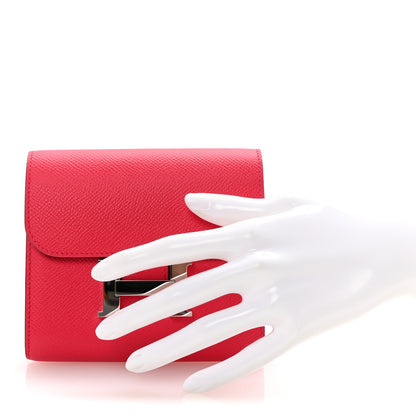 Hermes Epsom Constance Short Wallet Rose Extreme 2 of 7