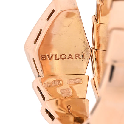 Bulgari 18K Rose Gold Diamond Serpenti Viper Ring L 3 of 4