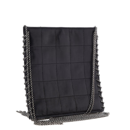 Chanel Lambskin Square Stitched Chain Fringe Crossbody Black 4 of 7
