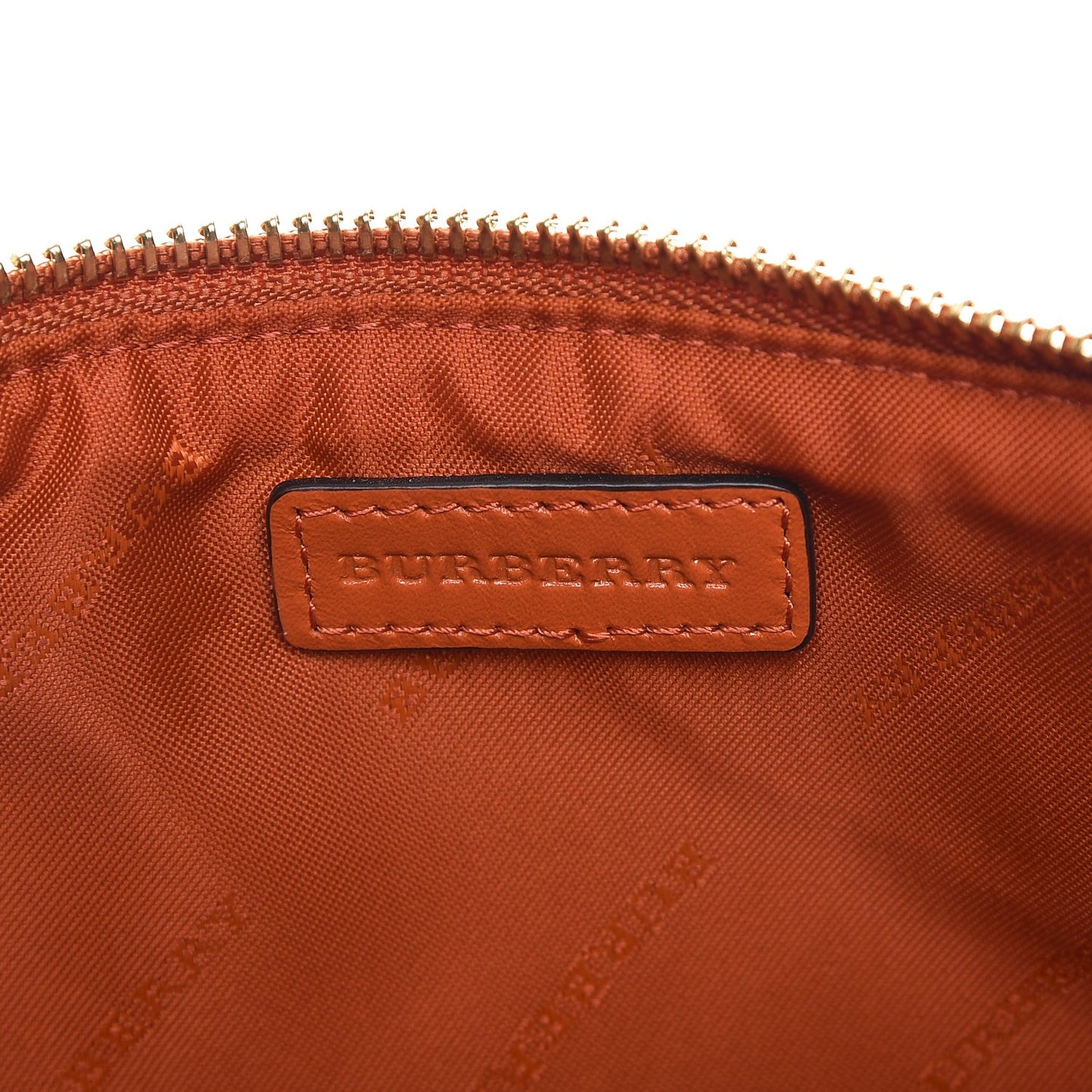 Haymarket Check Small Peyton Crossbody Clutch Bag Burnt Amber