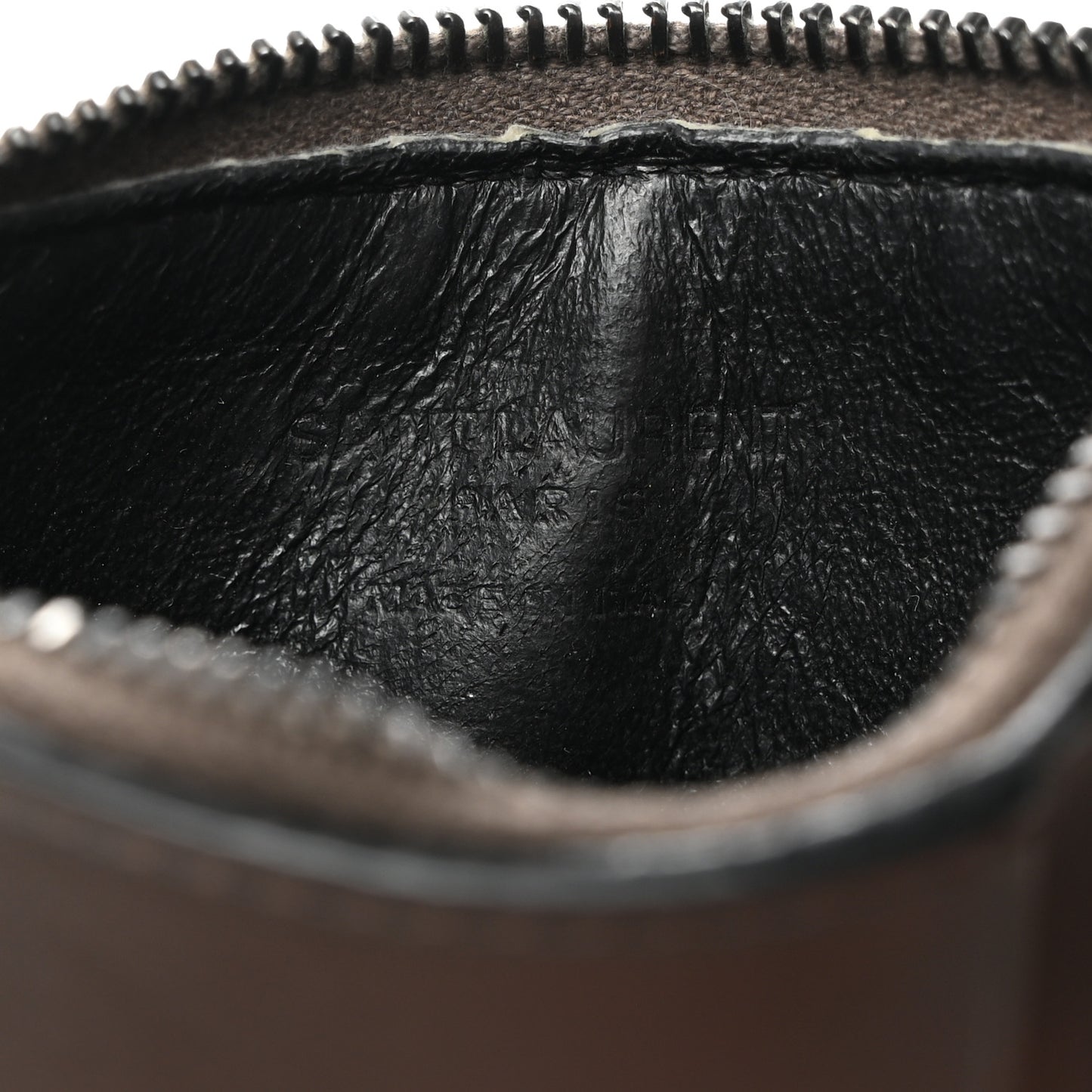 Calfskin 5 Fragments Zip Pouch Card Holder Fog