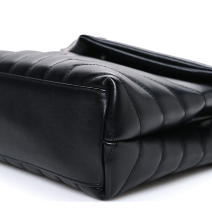 Saint Laurent Calfskin Y Quilted Monogram Small Loulou Chain Satchel Black 10 of 10