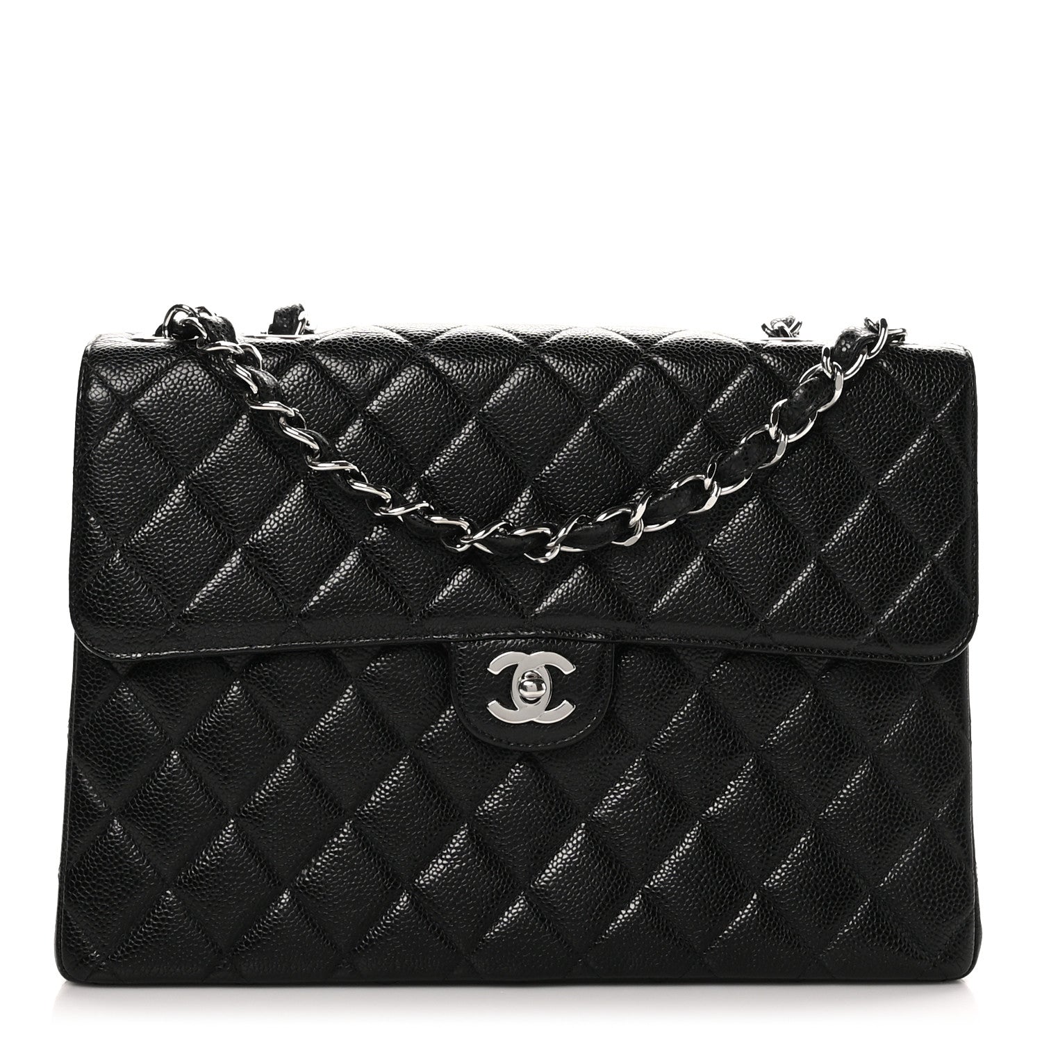Chanel Caviar Quilted Jumbo Single Flap Black 1 of 10