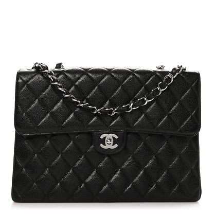 Chanel Caviar Quilted Jumbo Single Flap Black 1 of 10