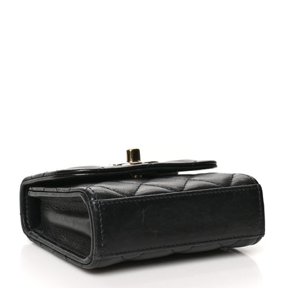 Chanel Lambskin Quilted Mini Trendy CC Chain Wallet Black 4 of 13
